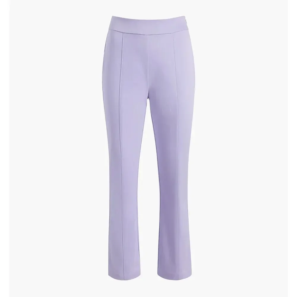 Hill House Lavender Purple Claire Mid Rise Straight Leg Pants Size L - Picture 3 of 11